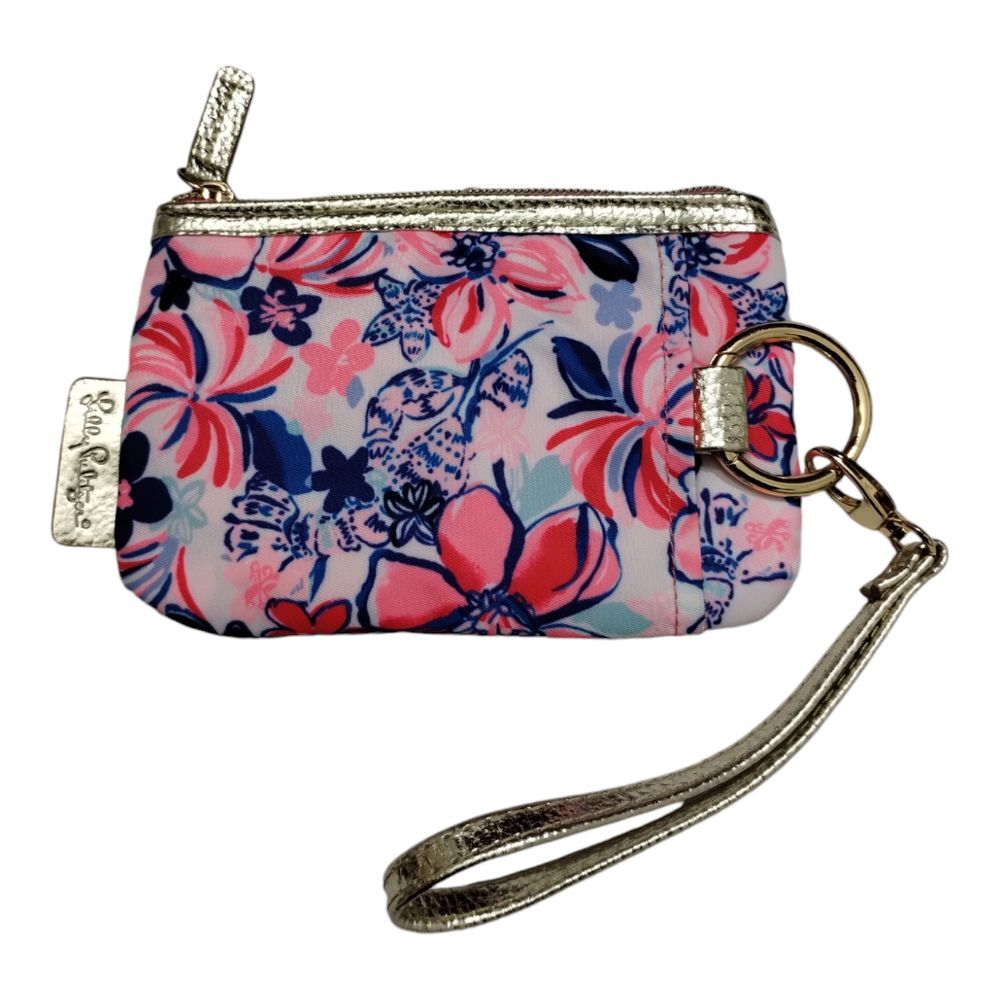 Lilly Pulitzer Women's Party Like a Lobstar Zip Top Wallet Wristlet Resort White